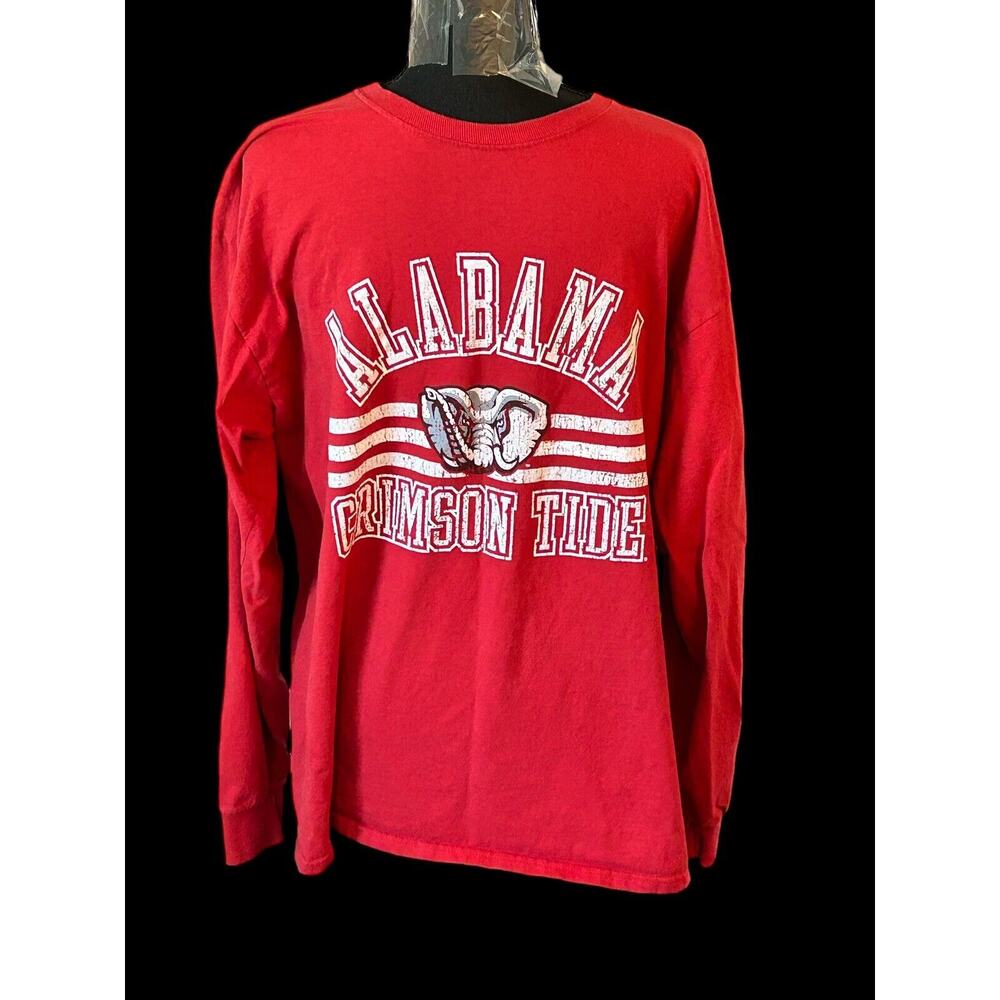 Alabama Crimson Tide Long Sleeve Cotton NCAA Shirt Men's‎ Large Russell Athletic